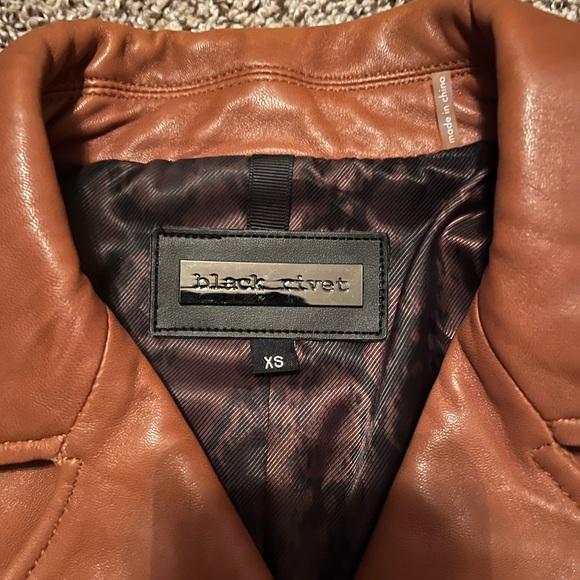 Black Rivet by Wilson’s Leather Women’s Brown Leather Jacket - New Size XS - Picture 3 of 7